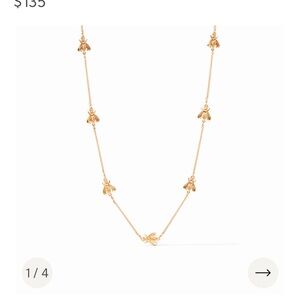 JULIE VOS Gold Bee Charm Necklace